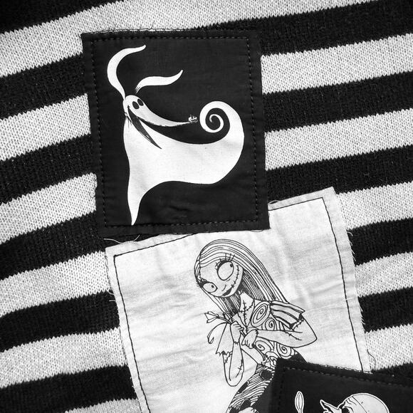 Her Universe Nightmare Before Christmas Patch Stripe Cardigan Zero Jack Sally - Picture 9 of 11